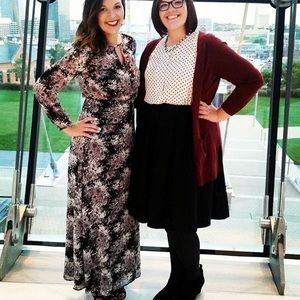 Black floral maxi dress